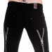 Ladies Zip Print Skinny Jeans