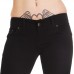Ladies Zip Print Skinny Jeans
