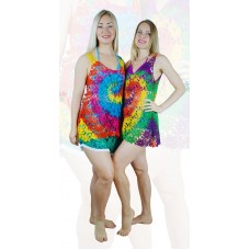 Lacy Crochet Tie Dyed Vest Top