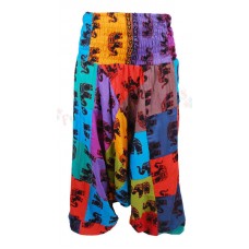 Patchwork Elephant Ali Baba Harem Pants