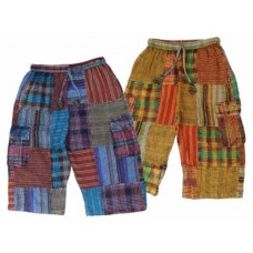 Men's Purple Patchwork 3/4 Shorts
