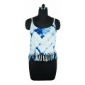 Fringed Cropped Tie Dye Vest Top