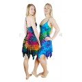 Tie Dye Laced Back Pixy Hem Dress