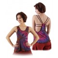 Strappy Backed Tie Dye Spaghetti Vest Top