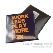Plain Lazy - Work Less - Fridge magnet
