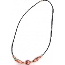 Rasta Recycled Plastic and Glass Bead Necklace
