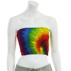 Fair Trade Rainbow Tie Dyed Boob Tube Bandeau Top