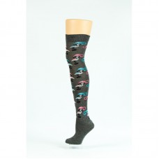 Flamingo over knee socks