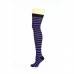 Black and purple over knee socks