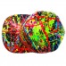 Hand Painted UV Splatter Flat Peak Cap Black