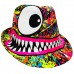 Hand UV Splattered Tubbs Face Trilby Black