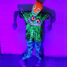 Couch UK Green UV Scribble Face T-shirt